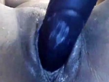 Black Wet Pussy Up Close Masturbating