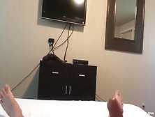 Girlfriend With Natural Big Tits Sucks Wet Cock.  Hotel Room Blowjob.