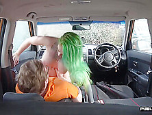 Busty Milf Mouth Creamed In Car After Sex With Driving Tutor