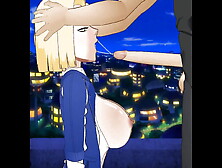 Android 18 Feeds On A Big Cock With Her Throat - Sdt
