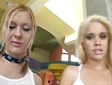 Blond Girls Give Blowjob