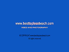 1080P – Nice Brunette Woman Topless Beach Voyeur Public Nude