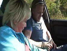 80 Years Mature Blonde Old Lady Fuck Roadside