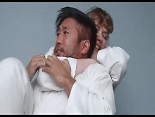 Strong Girl Strangle Weak Asian Man
