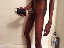 Man Masturbating In Shower With My Pocket Cunt