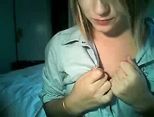 Blonde Teen Rubbing Pussy On Webcam