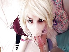 Cute Tranny Getting Facefucked And Deepthroating