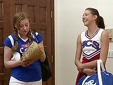 Two Hot Female Softball Players Get Out Of Uniform To Eat Pussy