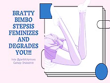 Bratty Bimbo Stepsis Feminizes And Degrades You For Stealing Her Panties! Joi