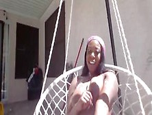 Ebony Outside Doing Cam Show