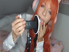 Ahegao Asmr Ear Licking Cute Girl Makima Cosplay Deep Relaxation