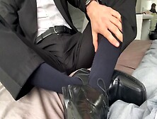 A Guy In A Suit Fucks His Shoes