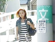 Dear Little Japanese Hottie Flashes Her Snatch During Quick Sharking Encounter