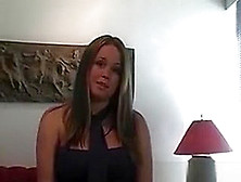 Busty Babe Brandy Showing Her Tits While On Interview