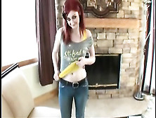 Redhead Gf Repays For Clothes By Stripping And Sucking On Camera