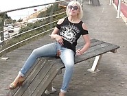 Cameltoe And Masturbation Outdoors