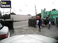Young Slut Fucks Stranger In Tow Truck