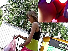 Fresh Upskirt Episode With Golden-Haired Babe