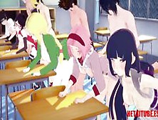 Naruto Boruto Hentai - Super Orgy Hinata,  Sakura,  Sarada,  Ten Ten & Tsunade