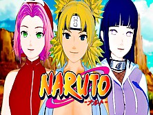 Naruto Anime 3D Mix Of (Sakura,  Hinata,  Temari)