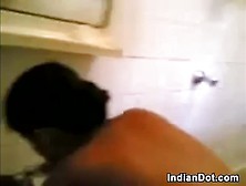 Skinny Indian Girl Showering