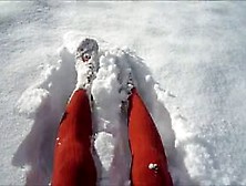 Snow Play In Tights