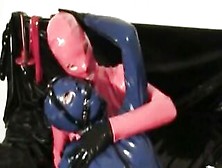 Breath Play Control Rubber Gals Lesbos Play Throat Gag And Latex Sheet