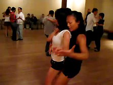 Mother And Daughter Grind On Dance Floor