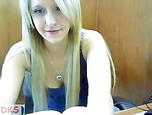 Blonde Teen Slut Teases On A Webcam