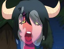 Demon Furry Girl Sucks Big Cock In Nature! Animation