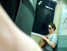 Stroking Dick To A Chubby Woman On The Train