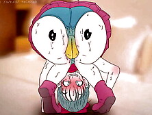 Piplup Humping Bulma's Behind In Pokemon And Dragon Ball Anime 2D Hentai
