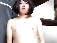 Crossdressing Asian Shemale Pulls Her Dick Out To Jerk Off