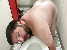 I Go Into A Gas Station Toilet And Lick And Suck The Toilet And The Floor