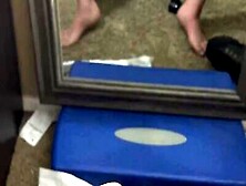 Big Boy Shoots A Load Using His Fleshlight In Front Of A Mirror