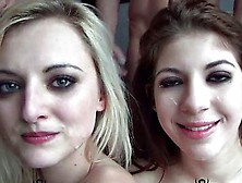 Horny Sluts Sucking And Fucking With A Group Of Guys