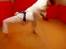 Competitive Mixed Judo Match