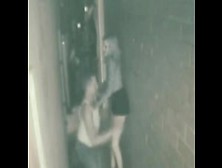 Drunk Teens Caught Fucking Behind A Bar