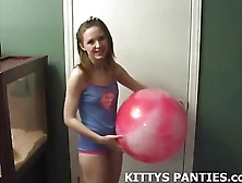 Kitty Flashing Her Panties While Solving A Puzzle