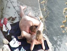 Munching Her Twat On The Beach