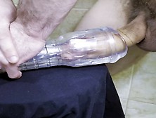 Amateur Twink Fucking Transparent Fleshlight - Big Cumshot