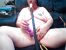 Fat Ftm Bitch Uses Pliers On Cunt Tits Bdsm Fucking And Sucking Dick On A Stick - Dildo Humiliation