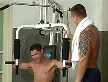 Gym Is Where Two Fabulous Gays Meet And Undress Each Other To Fuck