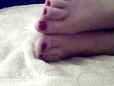 Beautiful Wifey's Perfect Feet Taking A Nice Load