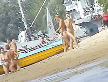 Hot Mature Women Filmed By A Voyeur On The Nudist Beach