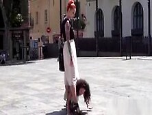 Tied Up And Suspended Girl Fucked In Public