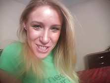 Erotic Blond Allison Oils Up Her Firm Rump