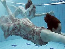 Two Dressed Beauties Underwater Anna Netrebko And Lada Poleshuk