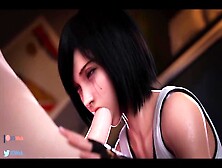 Tifa's Eyes Water As A Large Schlong Hits The Back Of Her Throat