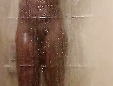 Sexy Shower.  Peaking On Me Showering Throughout My Sheer Curtains.